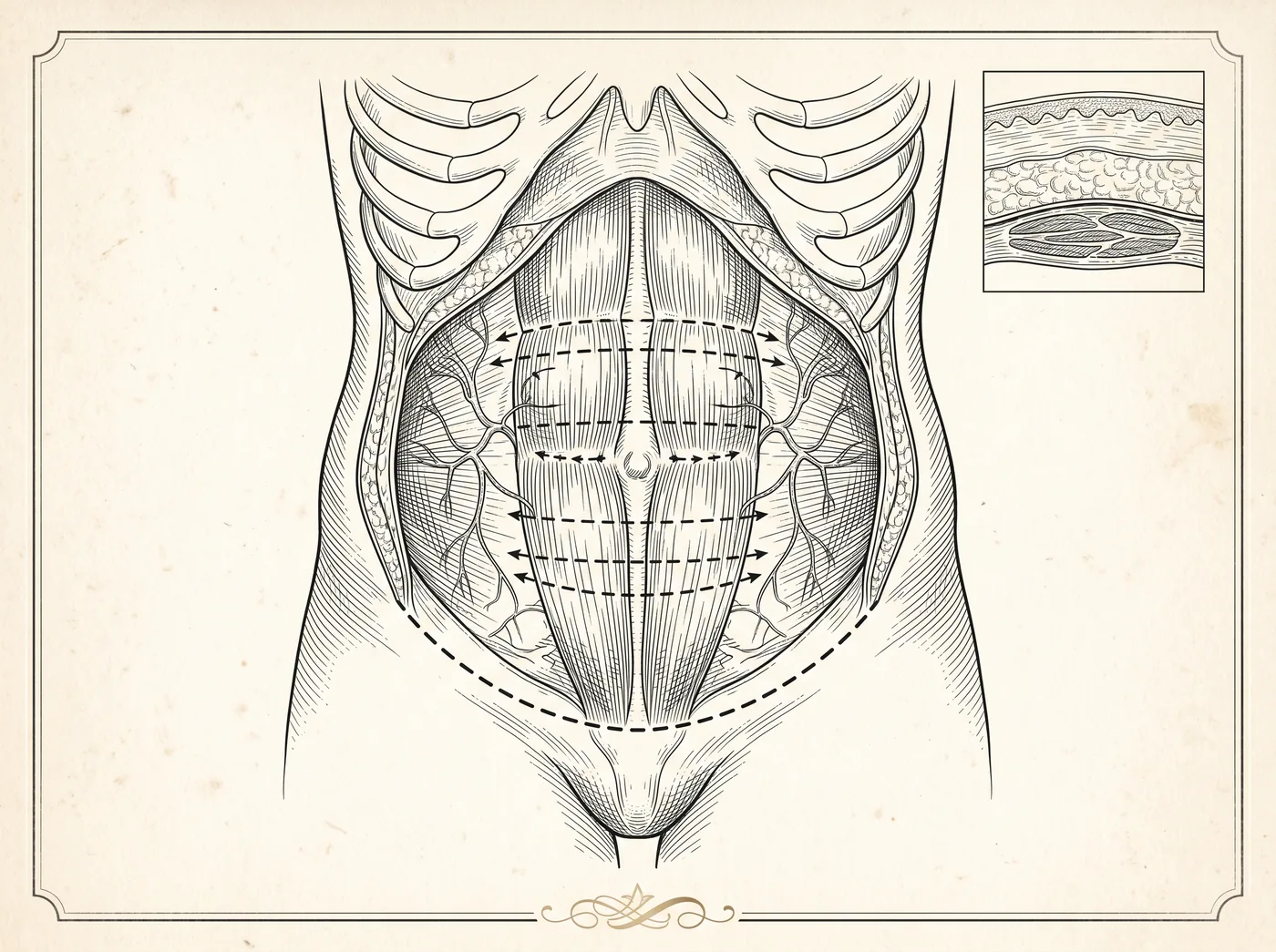 Illustration — Tummy Tuck (Abdominoplasty)