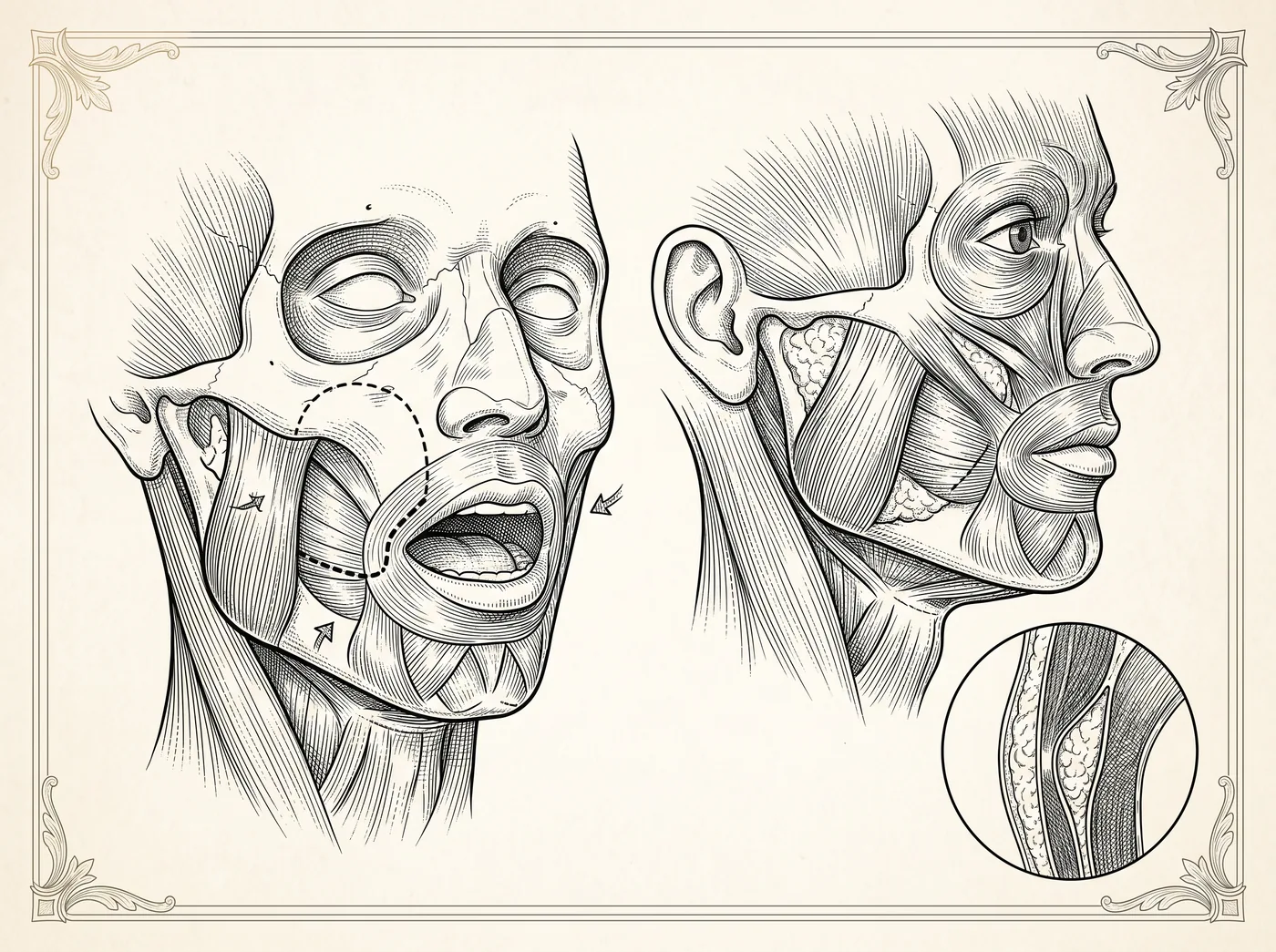 Illustration — Buccal Fat Removal