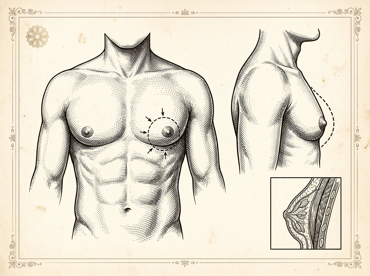 Illustration — Gynecomastia